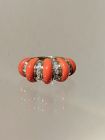 Korallen Brillant Ring