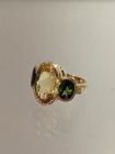 Goldberyll Turmalin Ring