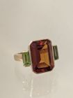 Citrin Peridot Ring