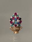Edelstein Blumenbouquet Brosche