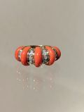 Korallen Brillant Ring
