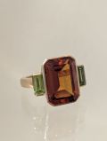 Citrin Peridot Ring