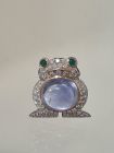 Brillant Saphir Frosch Brosche