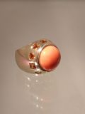 Korallen Ring mit Citrinen