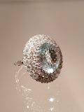 Platinring mit Aquamarin