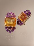 Citrin Amethyst Ohrringe