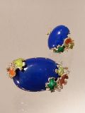 Lapislazuli Brillant Email Schmuckset