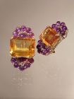 Citrin Amethyst Ohrringe