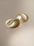 Goldene Ohrringe mit Brillanten