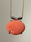 Korallen Diamant Collier
