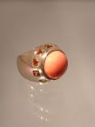 Korallen Ring mit Citrinen