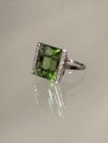 Diamant Peridot Ring