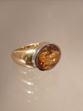 Citrin Ring aus Gold