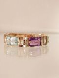 Aquamarin Amethyst Citrin Armband